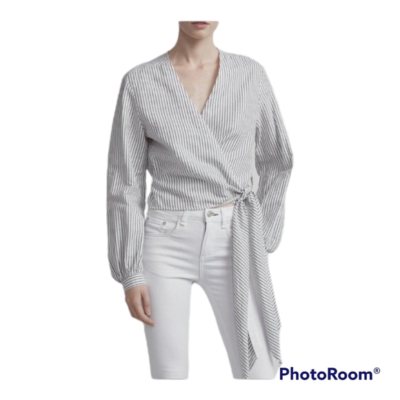 RAG & BONE  strip prescott blouse - Picture 2 of 6
